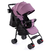 kidlove baby folding stroller full canopy sunshade linen laid down portable baby umbrella cart baby car