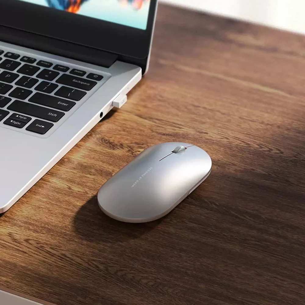Металлическая Bluetooth мышь Xiaomi Mi модная Беспроводная Мини Портативная игровые