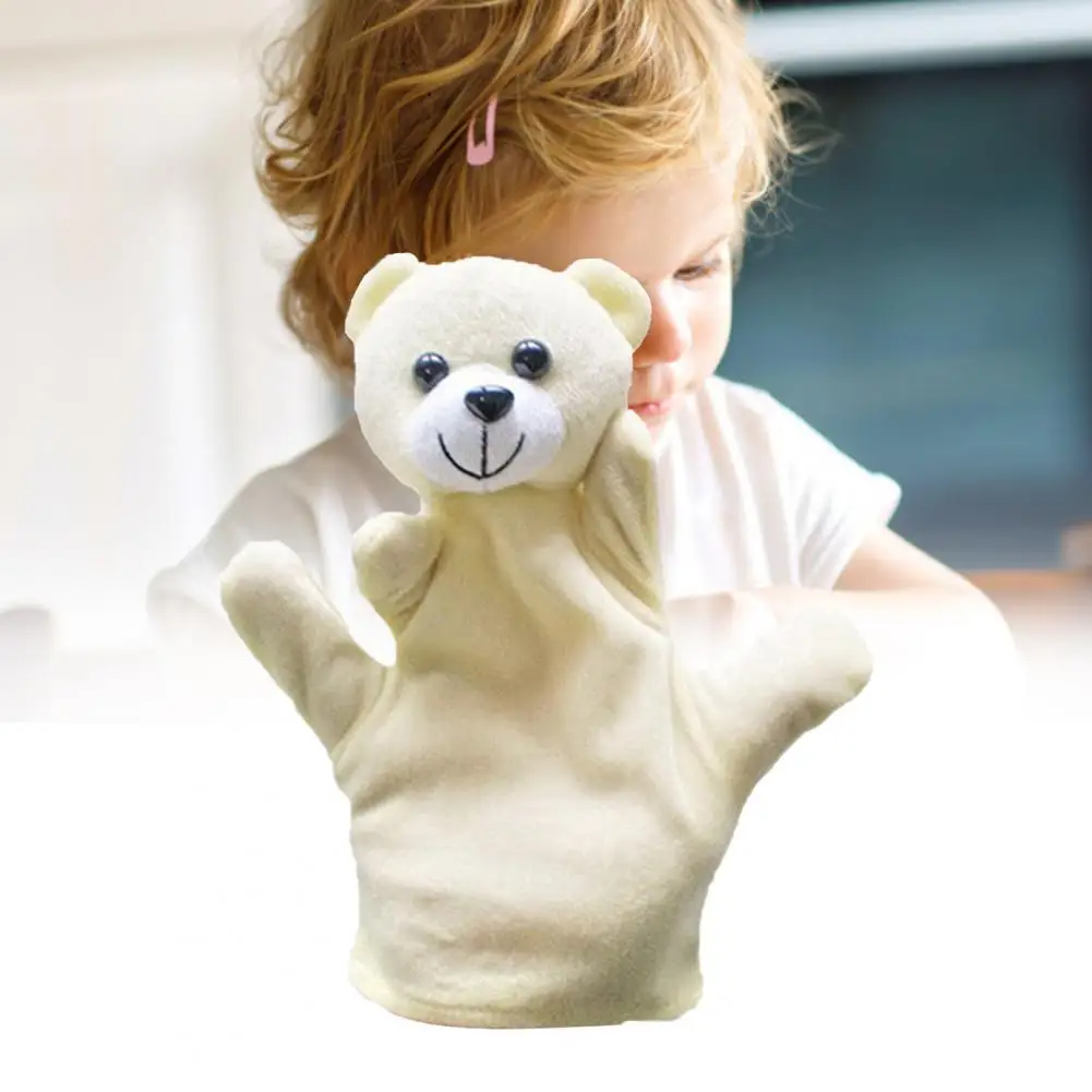 

23cm Hand Puppet Delicate Baby Child Farm Plush Velour Animal Hand Glove Puppet Finger Sack Plush Toy Interactive Gift