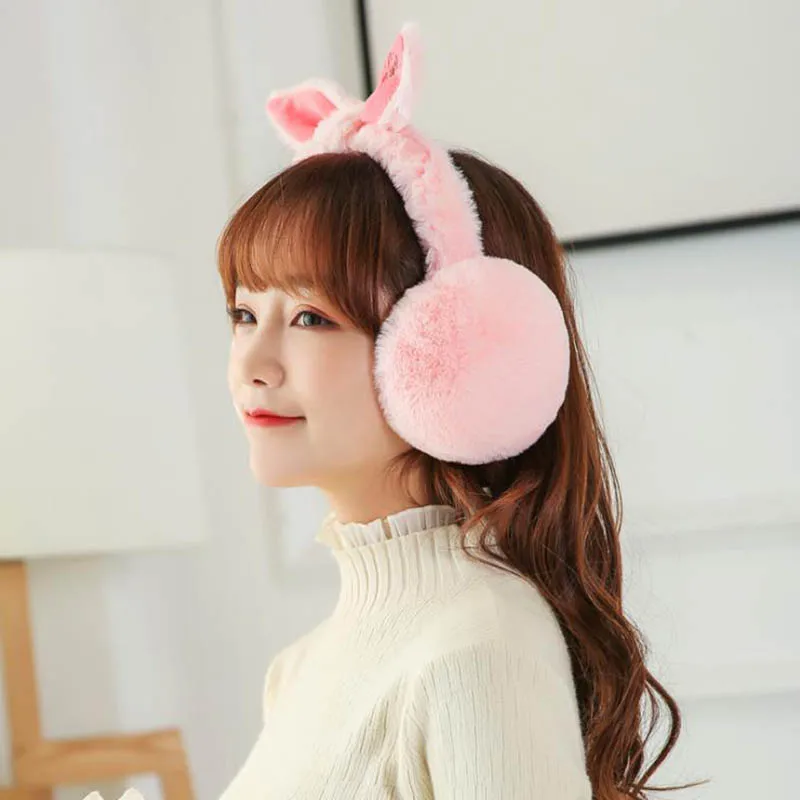 Calymel регулируемые Модные Элегантные зимние наушники с кроличьим мехом для женщин