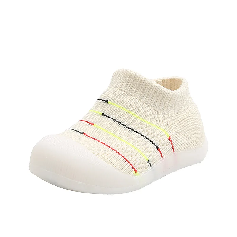 

CSBL Infant Toddler Shoes Comfortable Non-slip Kids Baby First Walkers Shoes Girls Boys Casual Knitted Mesh Shoes Soft Bottom