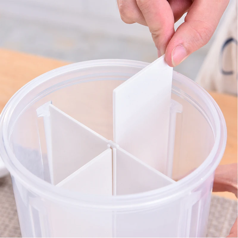 Вращающийся емкости для хранения зерна герметичный ящик банок Кухня Пластик