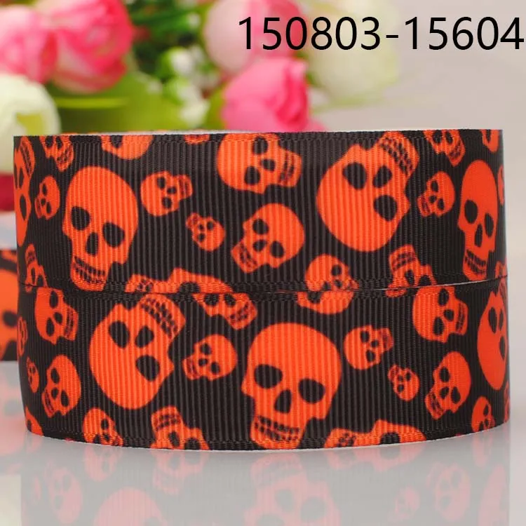 random delivery 1&quotand 7/8&quot 5/10/20 yards skull head ribbon printed grosgrain big promotion | Дом и сад
