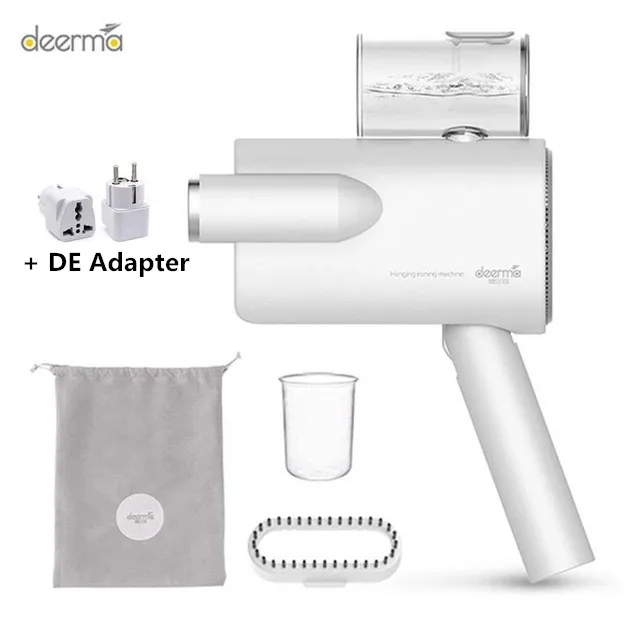 Add DE Adapter Xiaomi Deerma складной ручной отпариватель одежды паровой утюг бытовой портативный маленькая одежда стерилизация морщин - Цвет: Add DE Adapter