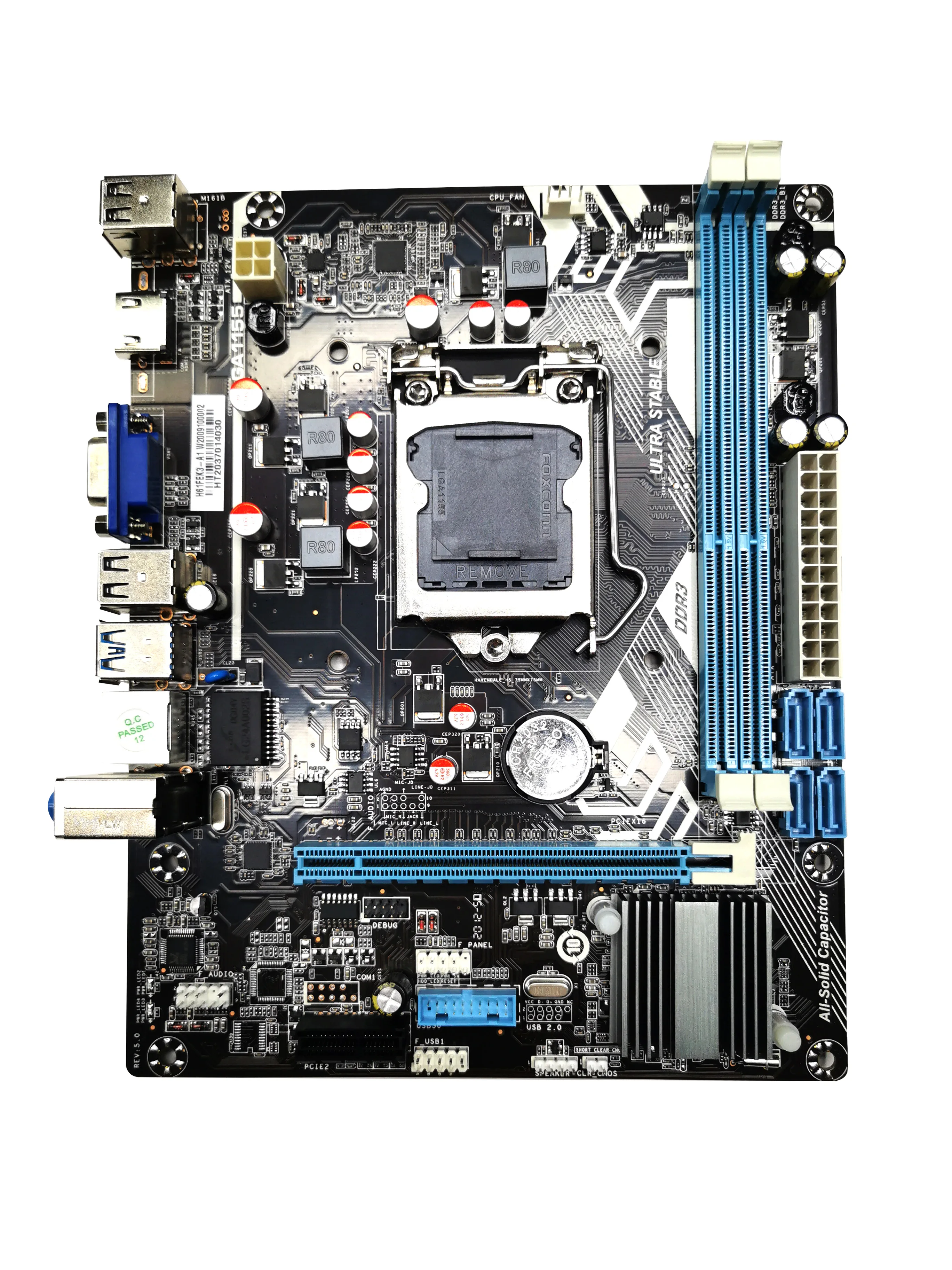 

New original H61 motherboard PCI - E SATA USB2.0 xddr3 2 DIMM desktop motherboard H61 slot for LGA1155 16 g i3 i5 i7 2100/3470 m