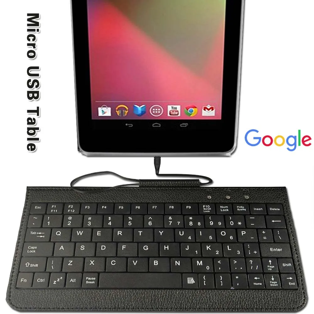 Mini USB Keyboard for Google Nexus 7 1st Gen/Nexus 7 2nd Gen High Quality Ultra-Slim USB Keyboard+with Stand Tablet Accessories