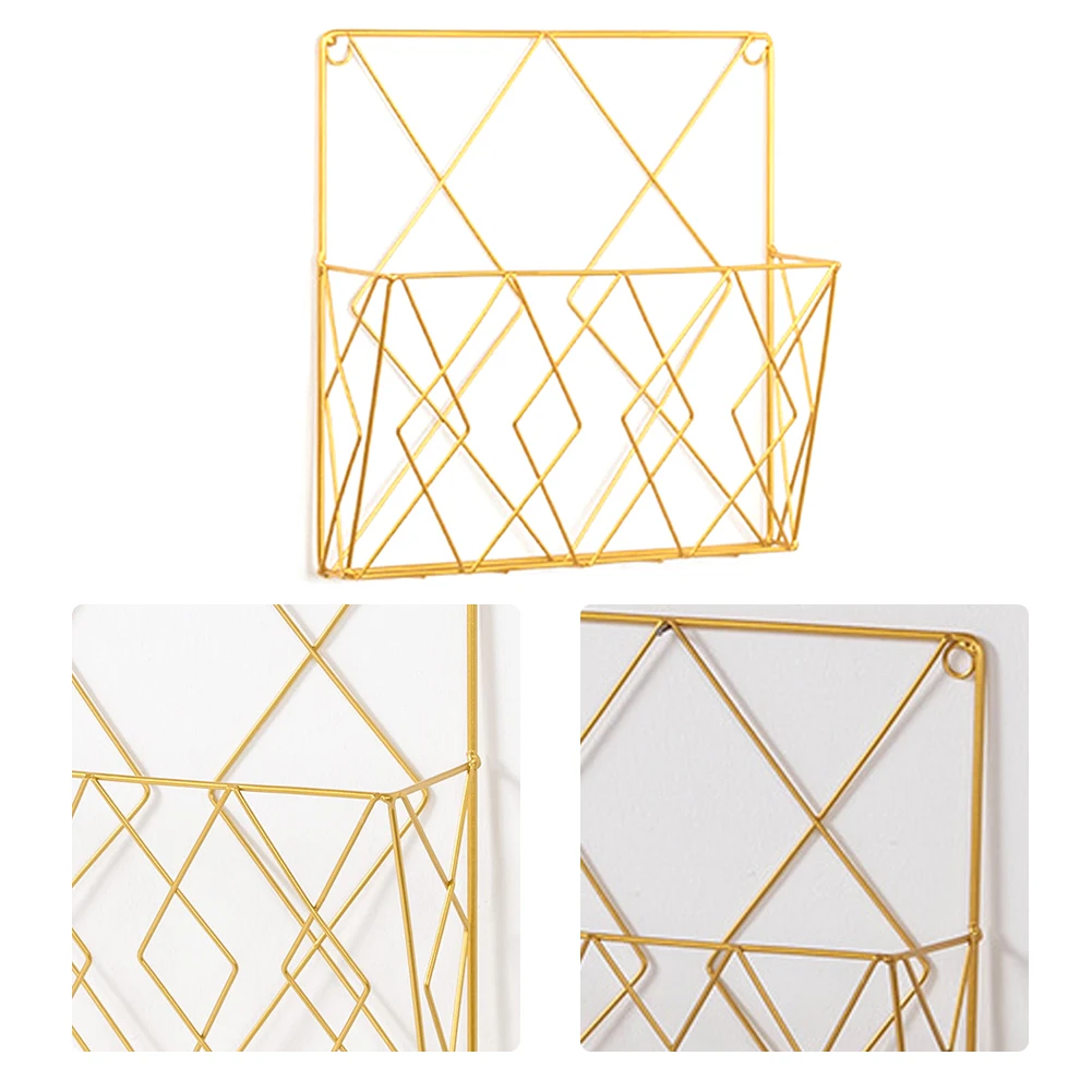 

Wall Magazine Rack Hanging Magazine Holder Newspaper Storage Organiser Metal Wire Files Shelf Magazine Book Show Home Decoration