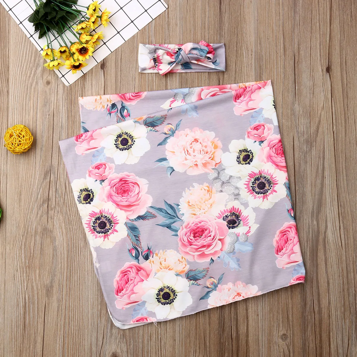 Детское одеяло с цветочным узором для малышей детское мальчиков и девочек 2 шт. |