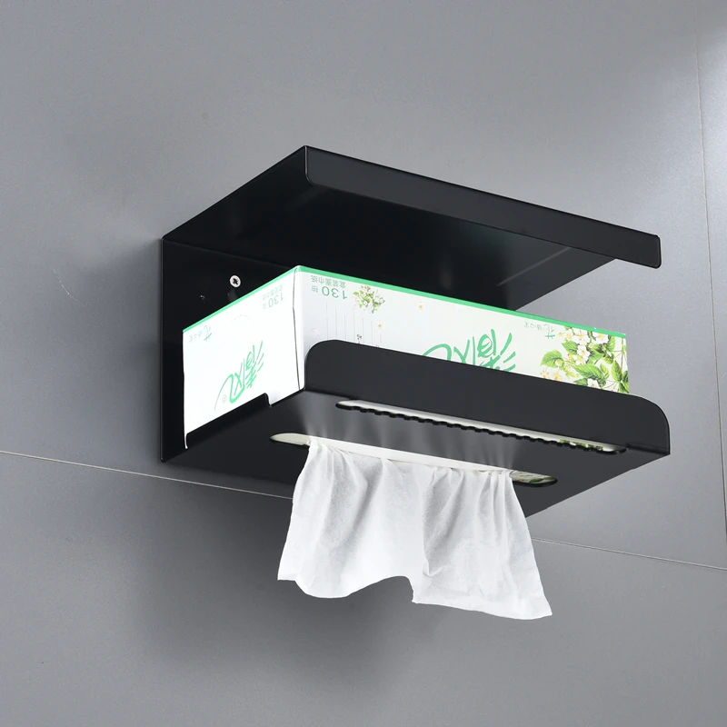 Держатель для туалетной бумаги черный держатель из нержавеющей стали настенное