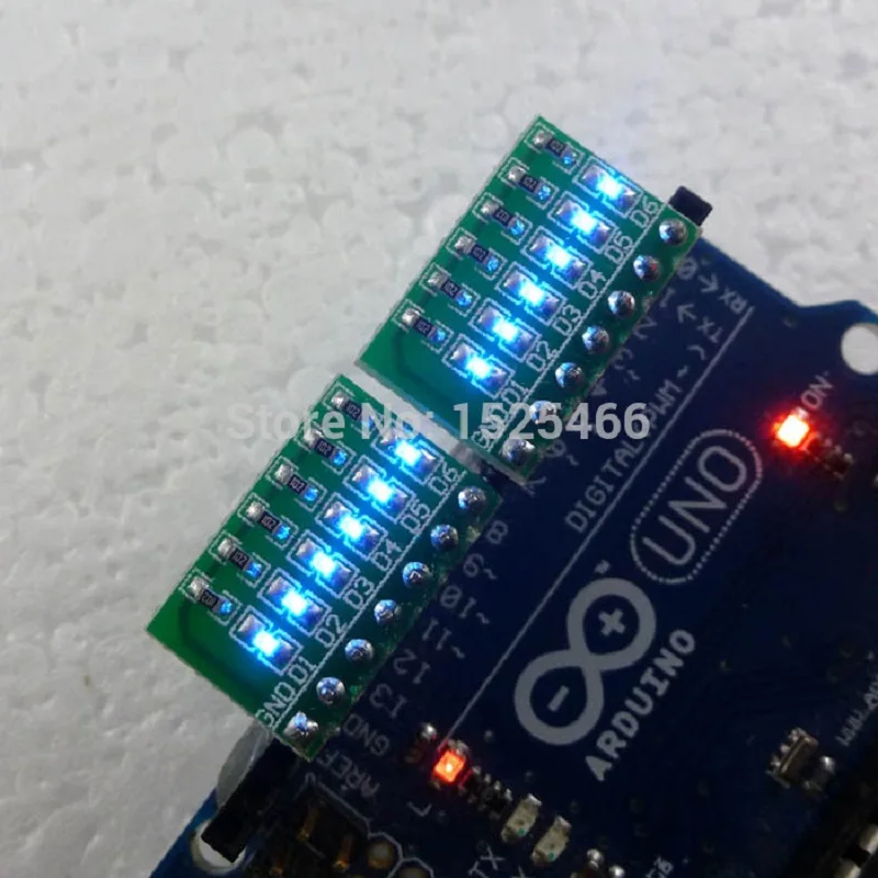 5 шт. 3 В 12 6 бит синий светодиодный модуль Marquees для макетной платы DUE UNO MEGA2560 PIC AVR STM32