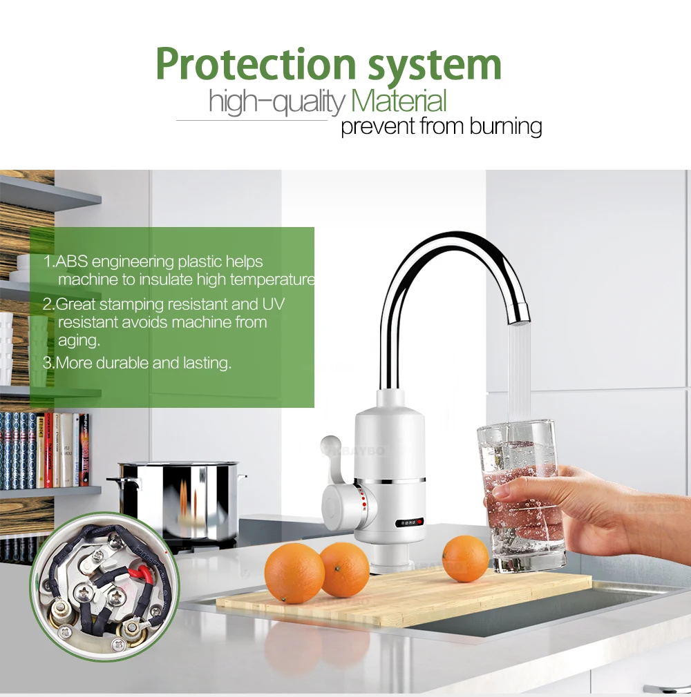 Водонагреватель без резервуара 3000 Вт мгновенный Электрический водонагреватель