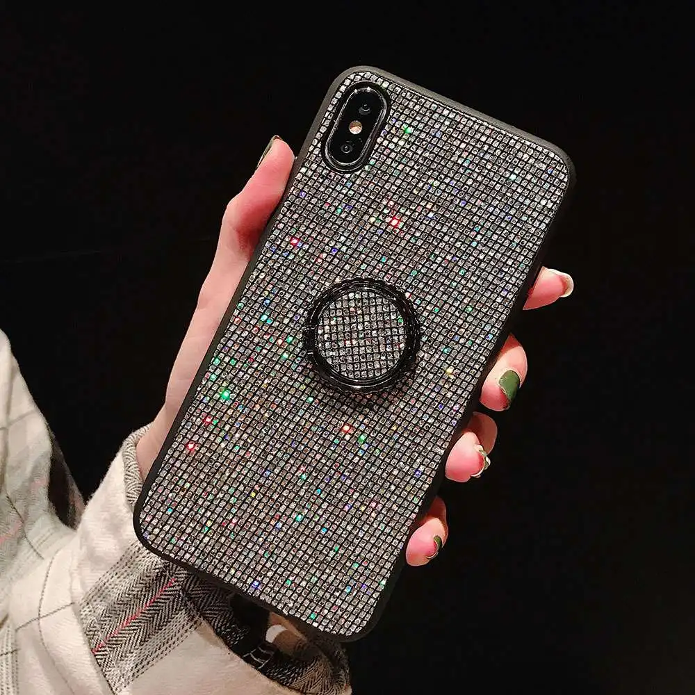 KISSCASE Phone Case Cover For iPhone 7 8 7Plus 8Plus 6 6S Capa Square Glitter Mobile X XS XR MAX Fundas | Мобильные телефоны и