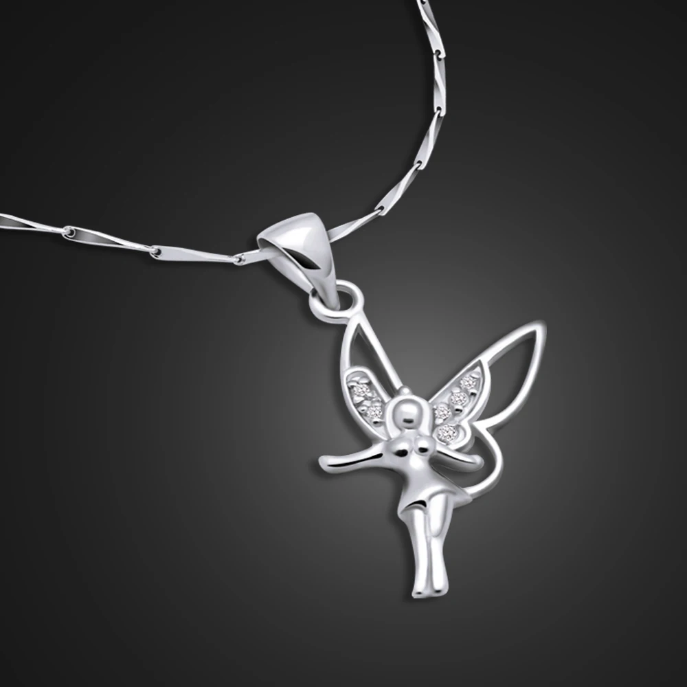 

Женское ожерелье с подвеской «Ангел», из серебра 100% пробы