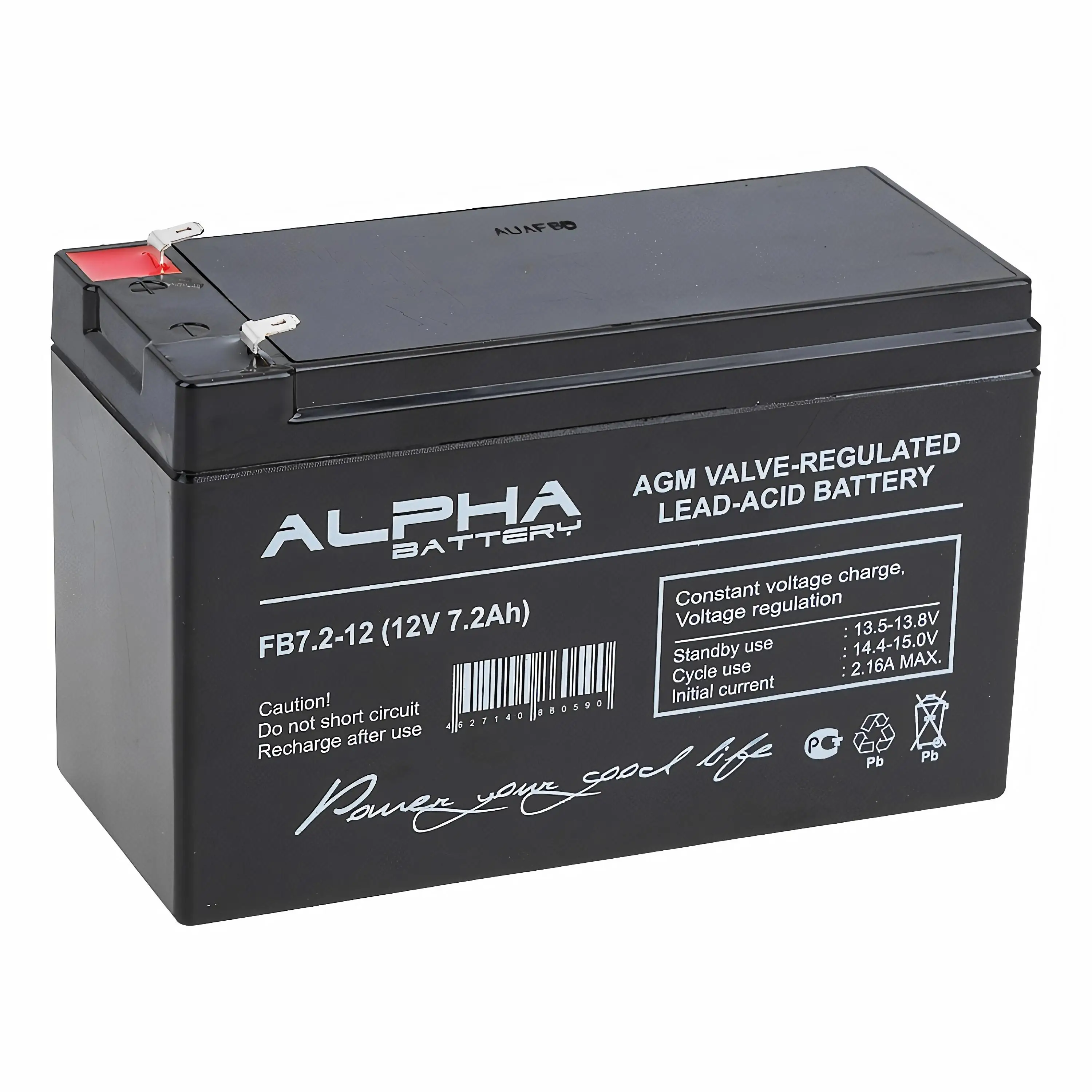 

Battery ALPHA BATTERY FB lead-acid 12 volt 7,2 Ah acid milliamperes per hour mA h 12v 12 v accumulator storage akb 12volt 7.2Ah