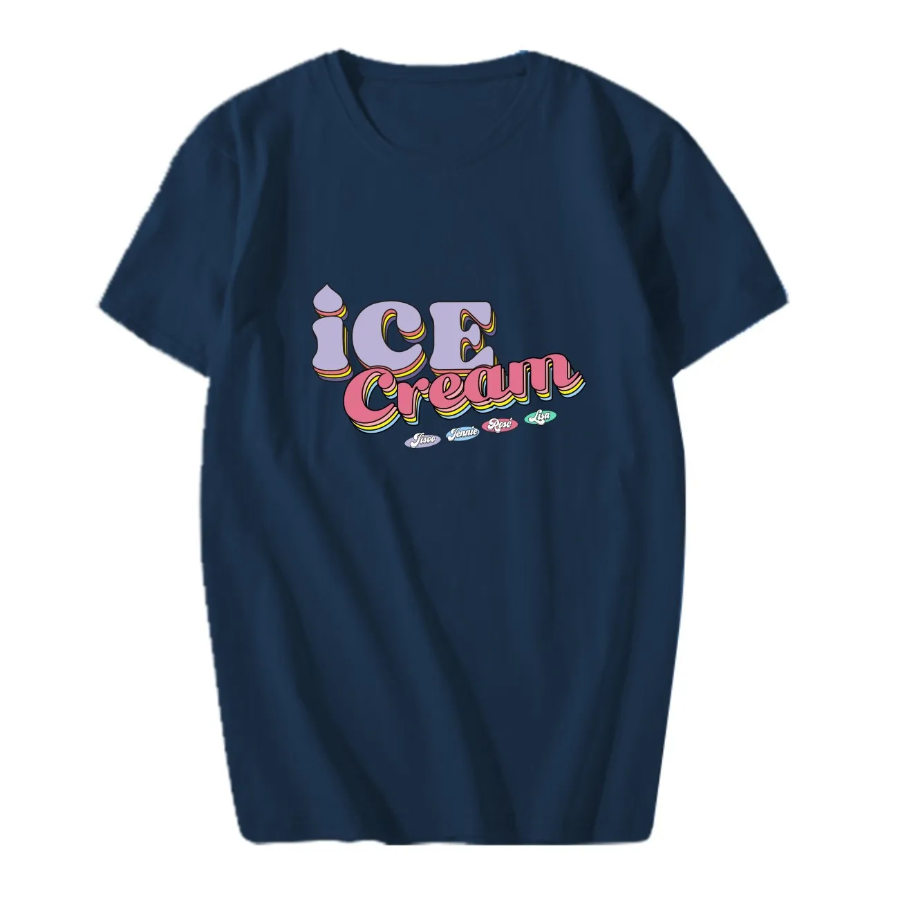 

BLACK ICECREAM Women T-shirt Short Sleeve O-neck Shirts For Women Candy Colors Kpop Loose Women Shirt Dropshipping Plus Size 3XL