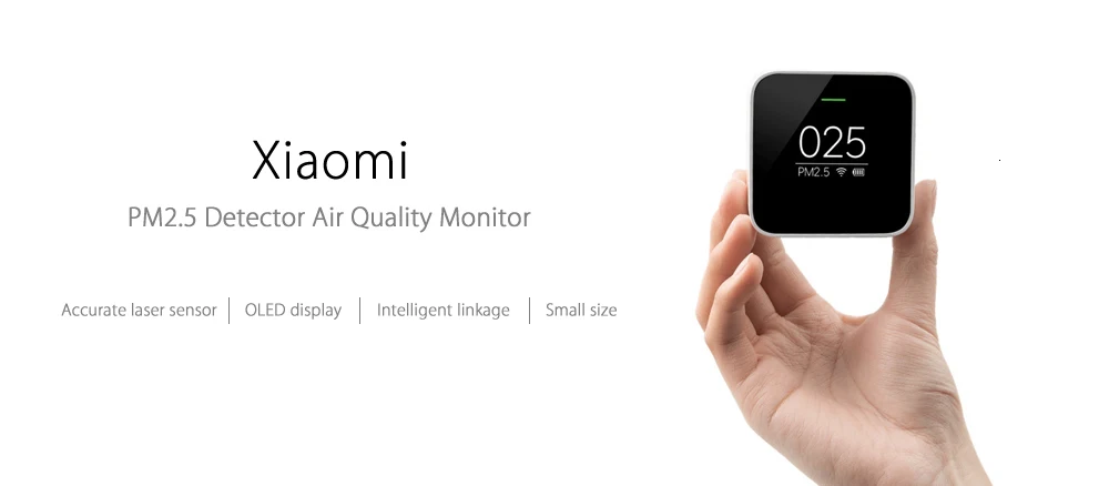 Xiao mi jia Pm2.5 детектор легко читаемый Oled экран Pm 2,5 портативный Рабочий mi очиститель воздуха для умного дома монитор качества воздуха
