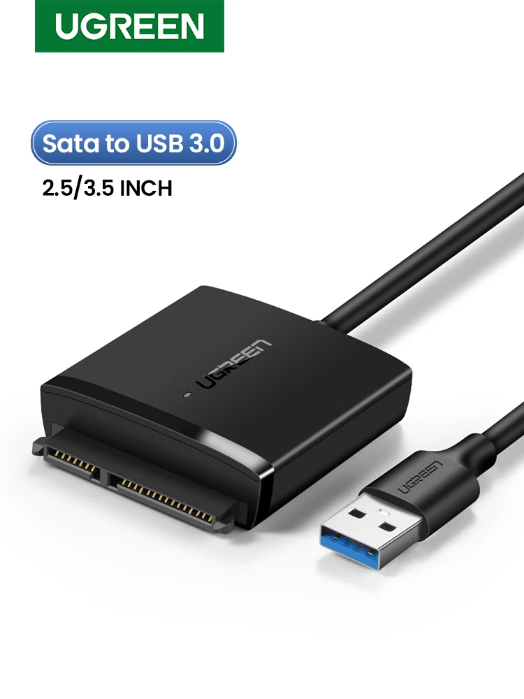 USB3.0 To SATA 2.5"/3.5" SSD/HDD Hard Drive Data Cable Adapter Power Supply HU 