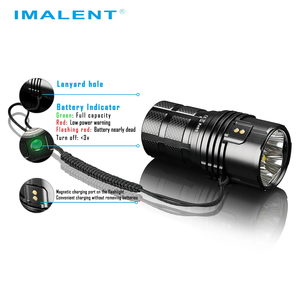 Фонарик IMALENT MS06 светодиодный аккумуляторный 6 режимов лм | Лампы и освещение