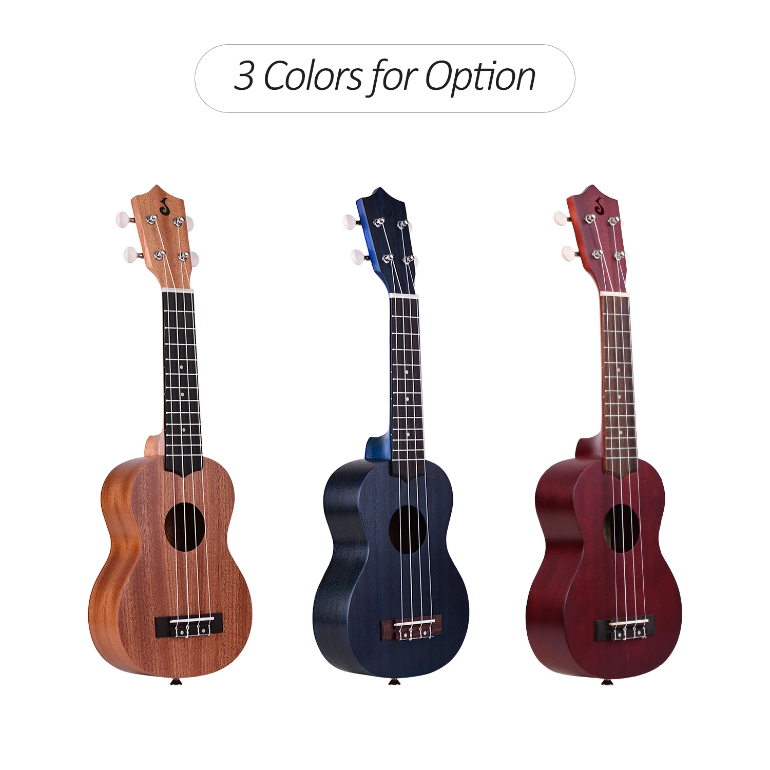 

21 Inch Acoustic Soprano Ukulele Ukelele Uke Merbau Plywood Body Engineered Wood Fingerboard Bridge with Gig Bag Tuner Capo