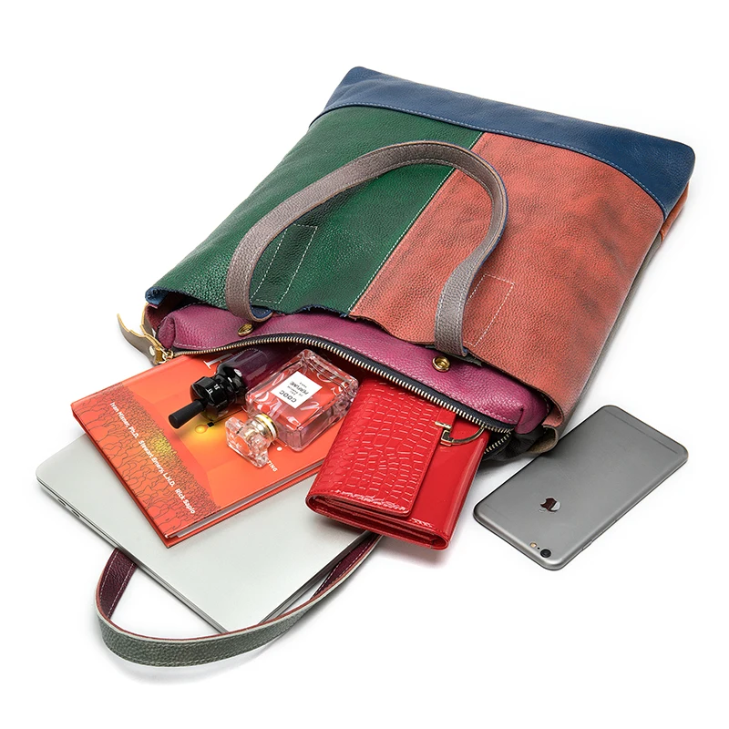 Сумка MVA женские сумки из натуральной кожи на плечо Лоскутная сумка через для