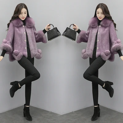 

Cashmere Womens Jackets And Coats 2020 Flare Sleeve Doudoune Femme Wool Sheep Casaco Feminino Thick Lamb Overcoat Clothes