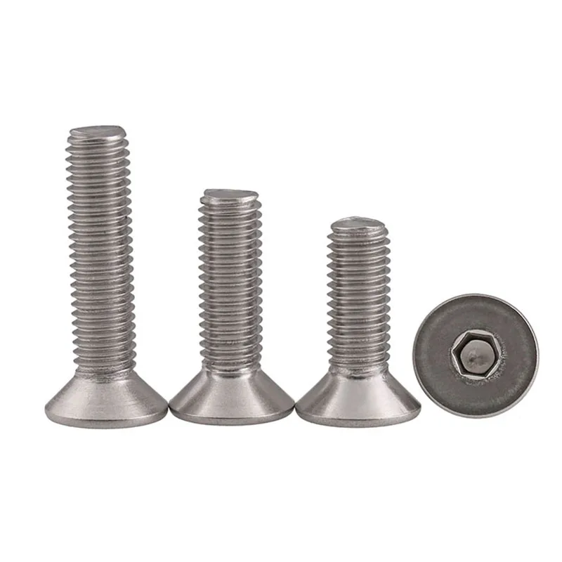 

Countersunk Head Hexagon Socket Long Bolt 316 Stainless Steel Hex Socket Flat Head Machine Long Screws KM DIN7991 M4-10 2PCS