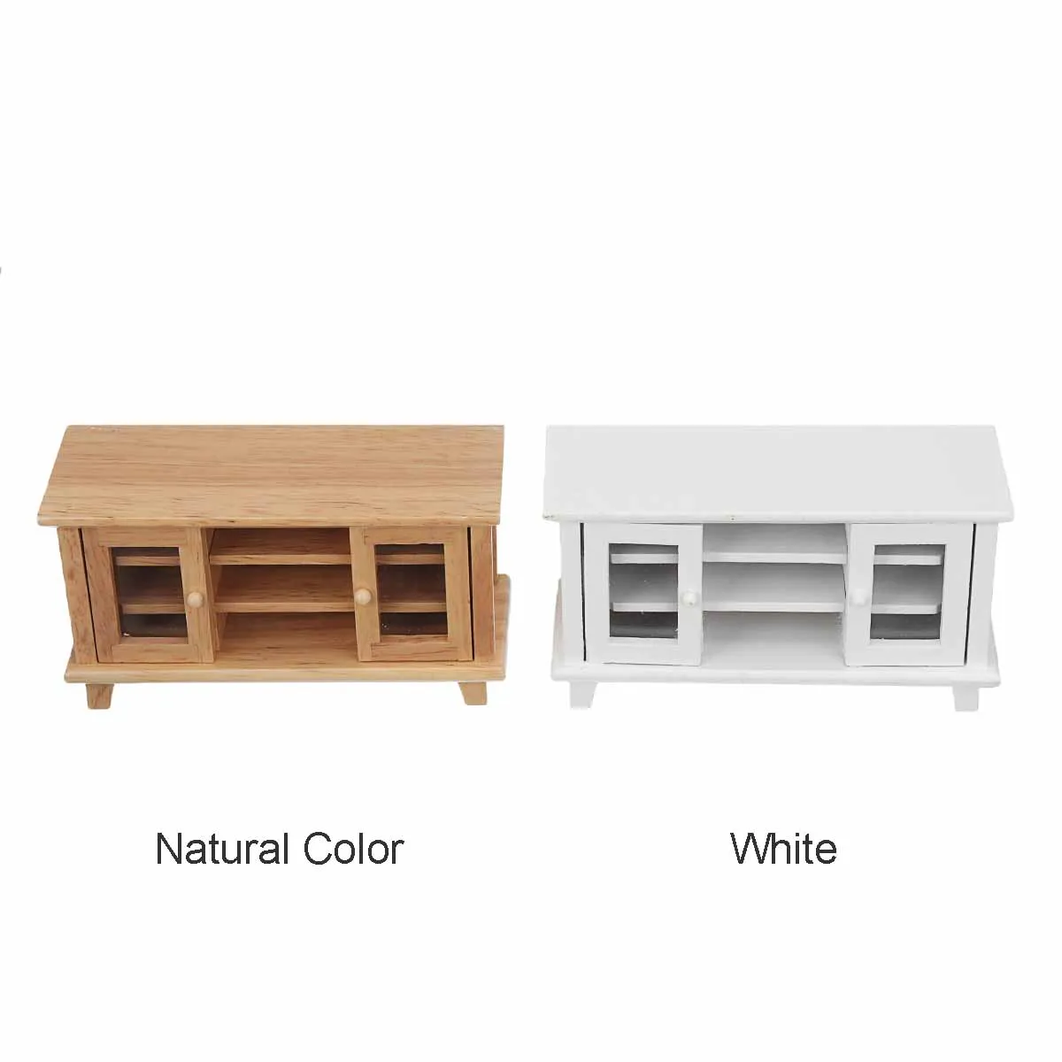 

New Arrival Handcrafted 1/12 Scale Dollhouse Miniatures TV Cabinet Stand Table Wooden Toys Furniture Dolls House 12.1X4.5X6.1CM