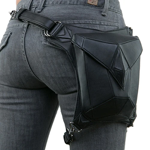 Norbinus стимпанк поясные сумки для ног для женщин и мужчин Викторианский стиль Кобура сумка мотоцикл бедра поясные сумки мессенджер сумки на плечо - Цвет: 066Black