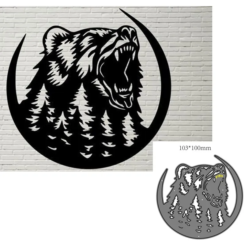 

Metal cutting dies cut die mold Animal bear decoration Scrapbook paper craft knife mould blade punch stencils