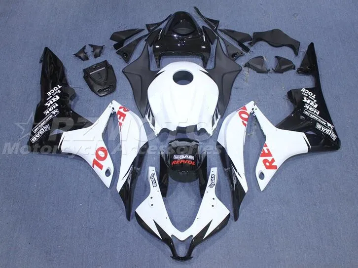 

Новый комплект обтекателей для мотоциклов ABS под давлением, подходит для HONDA CBR600RR F5 2007 2008 07 08, черно-белый кузов