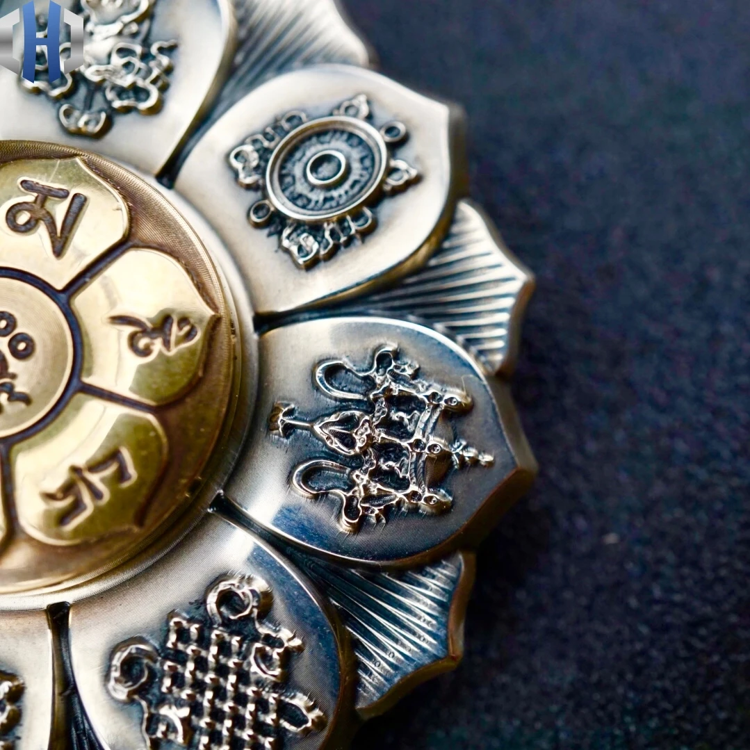 Оригинальный имитированный в китайском стиле EDC имитирующий кожу гироскоп Будда