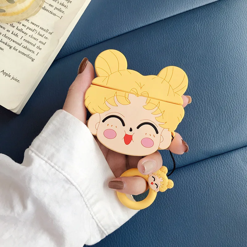 Для AirPods 2 Чехол милый мультяшный Сейлор Мун чехол для наушников Apple Airpods мягкий