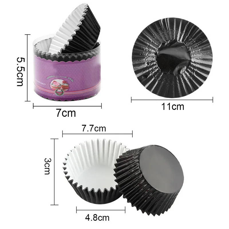 

100pc Cupcake Liner Baking Cup Mini Rainbow Cupcake Paper Muffin Cases Cake Box Egg Tarts Tray Kitchen Accessories Tools