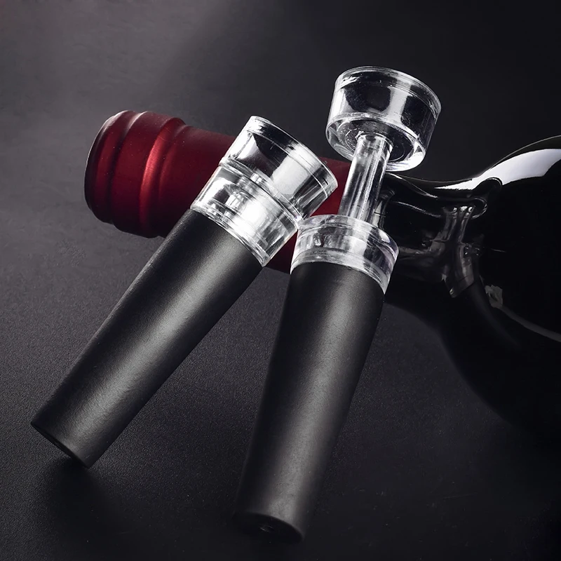 

1Pc Vacuum Wine Bottle Opener Stopper Portable Pressure Cork Pops Pumps Wine Preserver Household Drinking Accessories Bar Tools