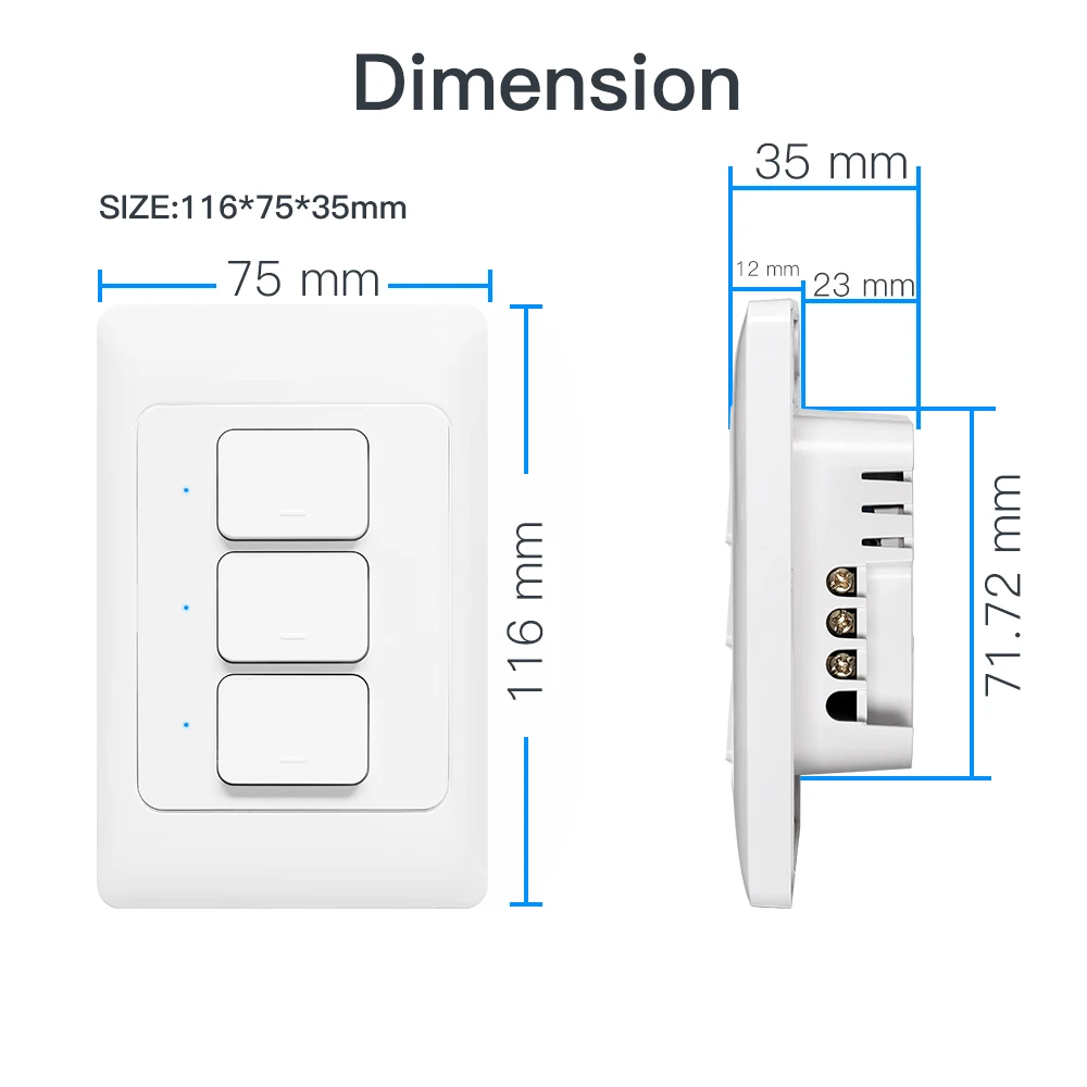 

Yagusmart Zigbee 3.0 Smart Switch US Neutral Required 1 2 3 Gangs Alexa Google Home Remote Control Smart Push Button Switches