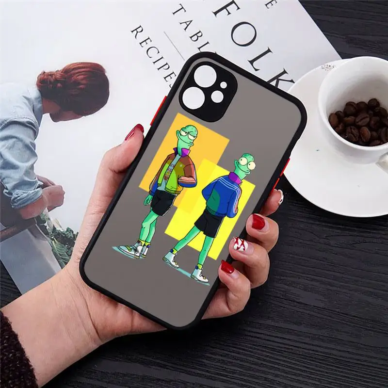 

cute Solar Opposites anime Phone Case Matte Transparent for iPhone 11 12 7 8 s mini pro X XS XR MAX Plus cover
