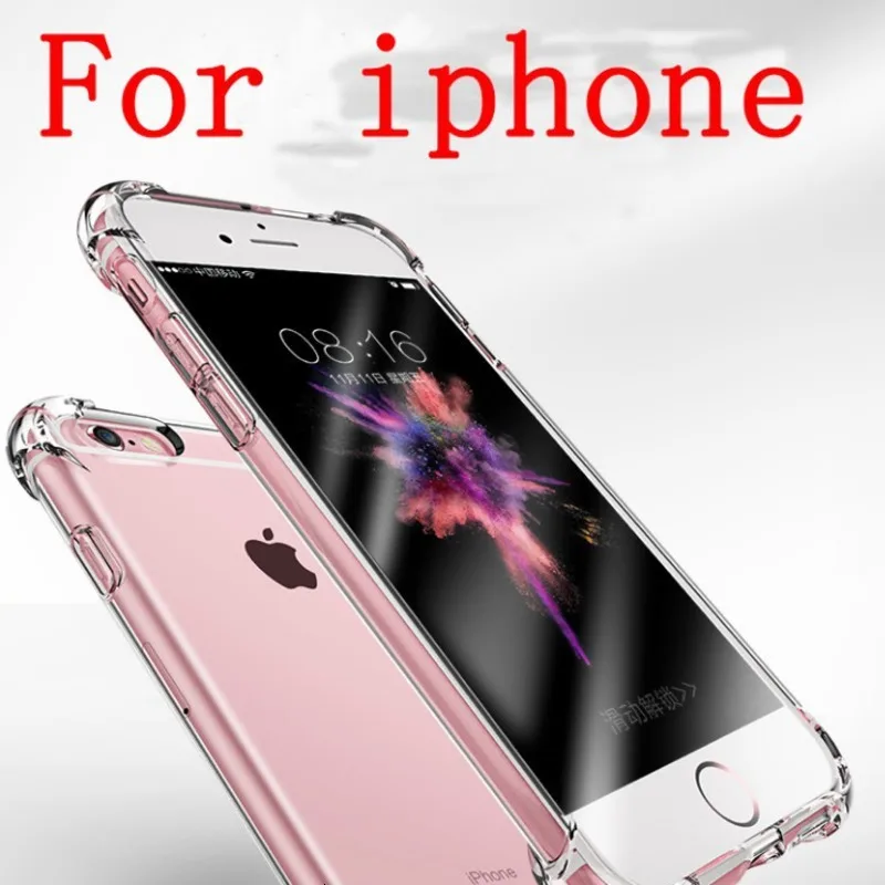 Прозрачный чехол для телефона все включено iPhone 11 X XS XR XSmax 8 7 6 6S PluS четырехугловая