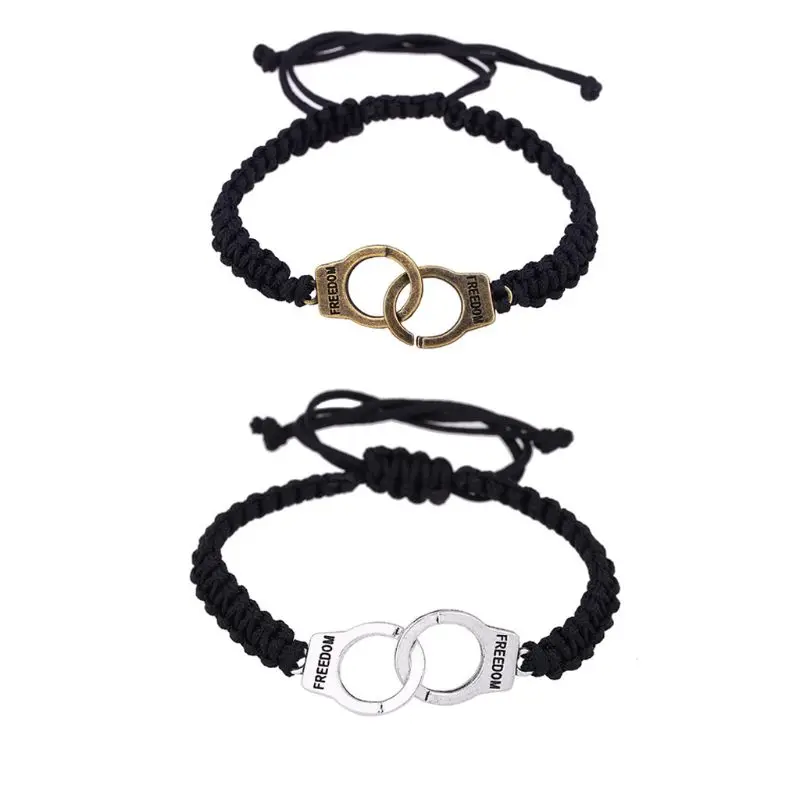 Горячая Ручная работа плетение полицейские наручники свобода справедливости