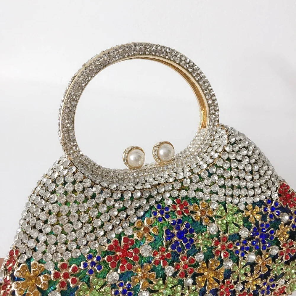 

Women's Bag Water Drill Bag Wisp Empty Metal Drill Bag Diamond Clutch Crystal Evening Bag Lipstick Bag Top Quality Luxury Brand