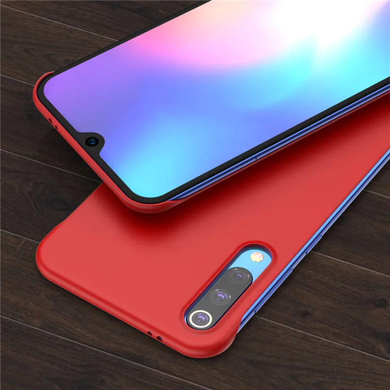 Lovebay тонкий скраб Жесткий PC Бескаркасный чехол для телефона для Xiaomi Mi9 Mi9 SE карамельный цвет матовый чехол для Redmi K20 задний Чехол без полей - Цвет: Красный