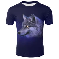 2020 men t shirt wolf print t shirt animal cool funny short sleeve summer casual o neck tops male fashion t shirt