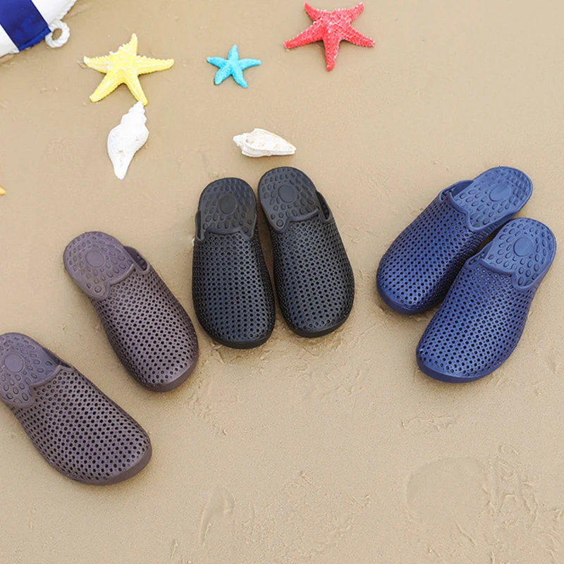 

Men Shoes Unisex Summer Hollow Slippers Fashion Outdoor Breathable Casual Couple Beach Sandal Flip Flops Shoes Beach Slippers
