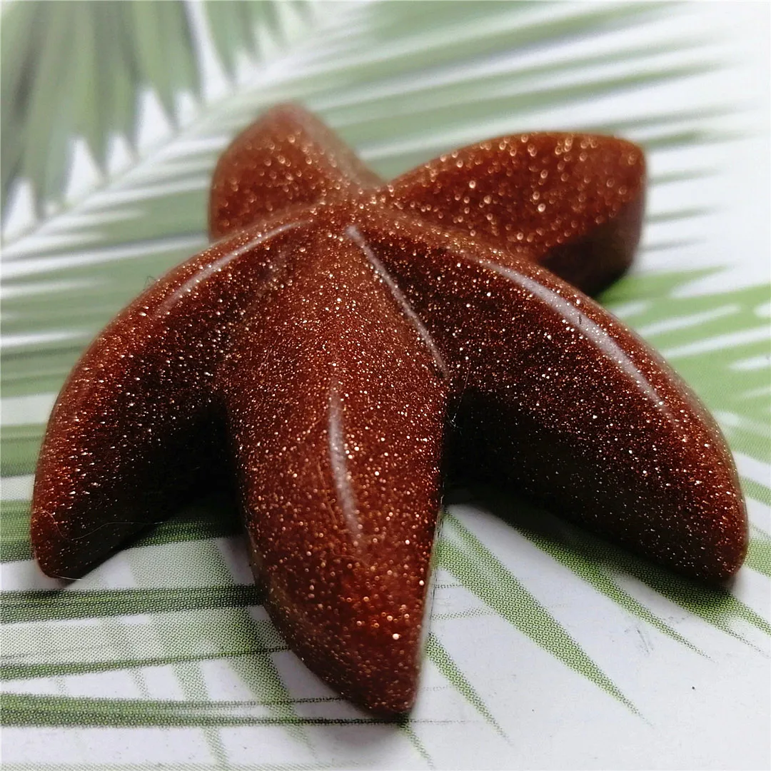 Натуральный золотой песок морская звезда энергетические украшения Красный