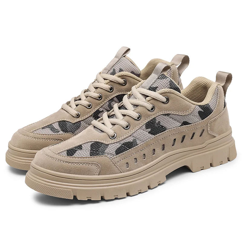 

Outdoor Men Winter Autumn Mountain Climbing Hiking Shoes Tactical Combat Army Boots Desert Training Sneakers Trekking Flats