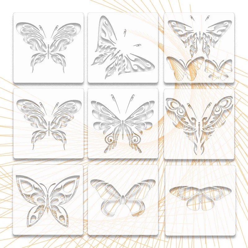 

1set Butterfly Drawing Stencils Children Painting Coloring Template Scrapbooking Ablum Diary DIY Decoration Drawing Copy Card