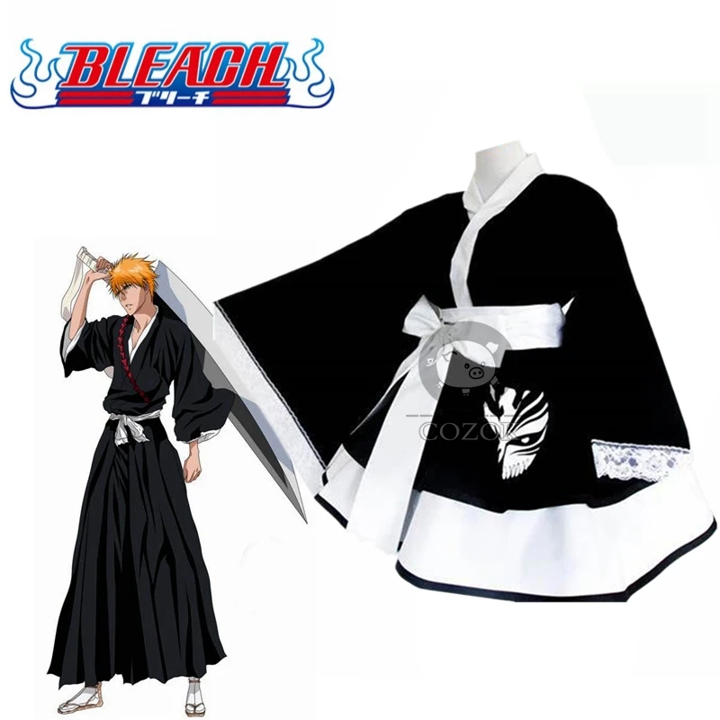 Для костюмированной вечеринки по японскому Аниме Bleach Самурай Костюм Ичиго