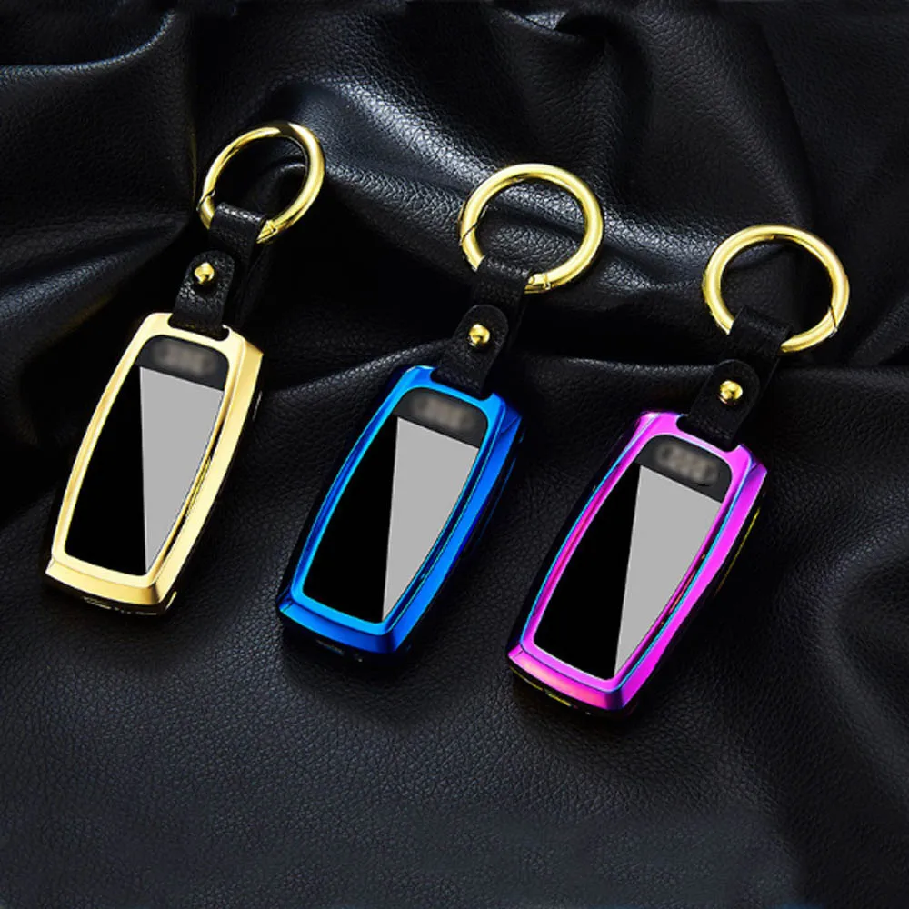 USB Зажигалка светодиодный экран Ключ Пряжка