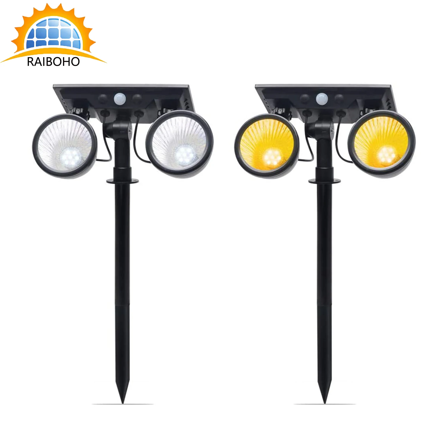 

Уличный светильник на солнечной батарее с датчиком движения, 14 светодисветодиодный Дов, RGB Точечный светильник, водонепроницаемая двойная ...