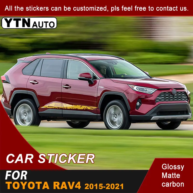 Автомобильные наклейки для Toyota Rav4 2015-2020 боковая дверь кузов полоса графический