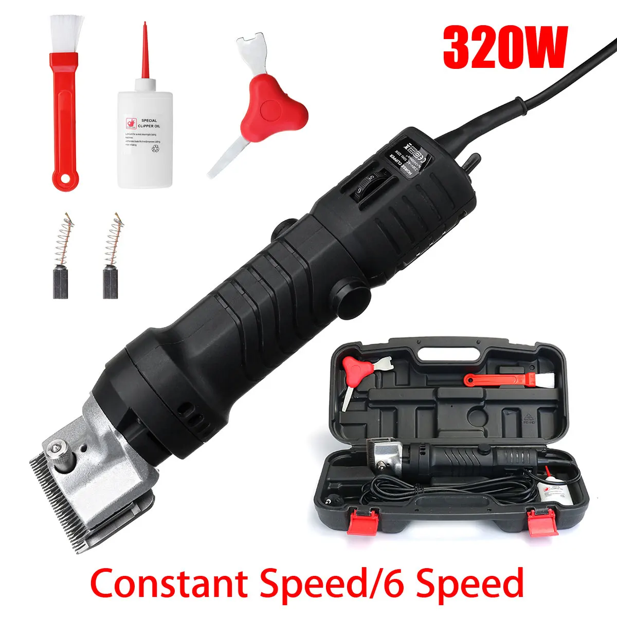 Profession 6 level adjust/constant speed Electric Horse Sheep Clipper 320W Equine Animals Shearing Machine Trimmer Shaver